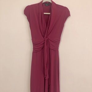 Magenta Front Tie Dress